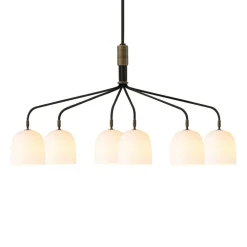 GUBI Lysekroner > Lysekrone Howard 6-lys 134x73 cm gunmetal/hvid