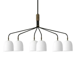 GUBI Lysekroner > Lysekrone Howard 6-lys 134x73 cm gunmetal/hvid