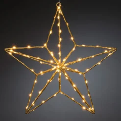 Konstsmide Christmas Julepynt|Julestjerner > Guldstjerne LED-dekorationslampe 37x36 cm