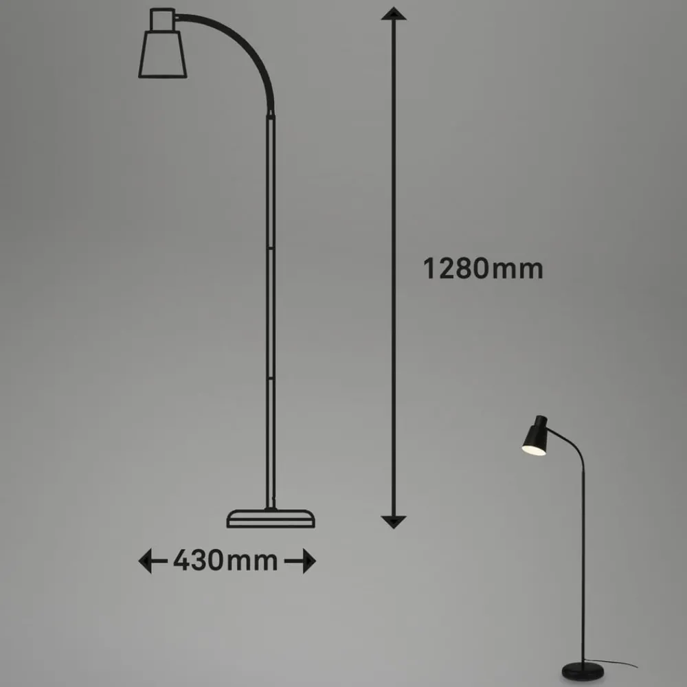 Briloner Gulvlamper > Gulvlampe 1474015 af metal i sort