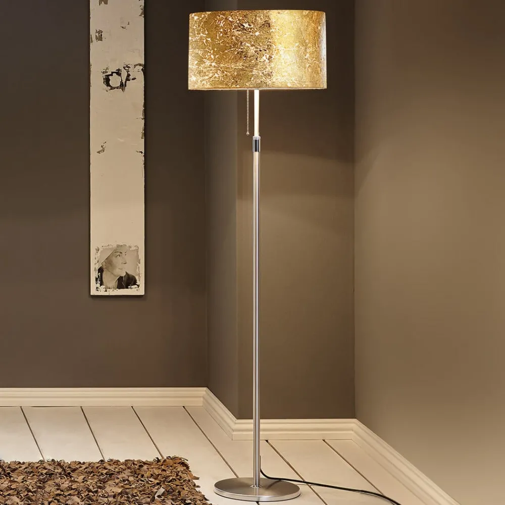 Gulvlamper|Gulvlamper ^ Hufnagel Gulvlampe Alea Loop med bladguld