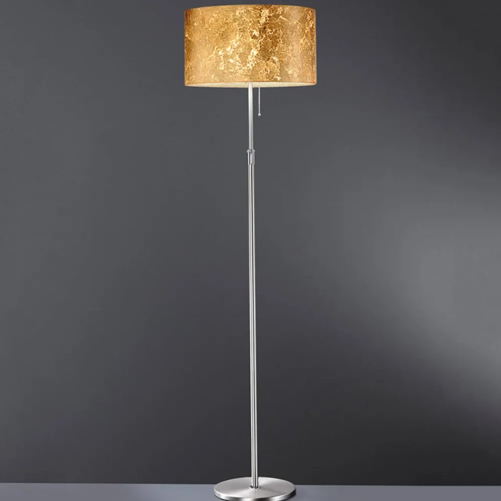 Gulvlamper|Gulvlamper ^ Hufnagel Gulvlampe Alea Loop med bladguld
