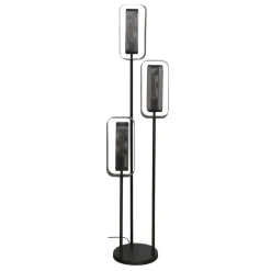 Gulvlamper ^ Zijlstra Gulvlampe Alma, 3 lyskilder, sort, metal, drejelig netskærm