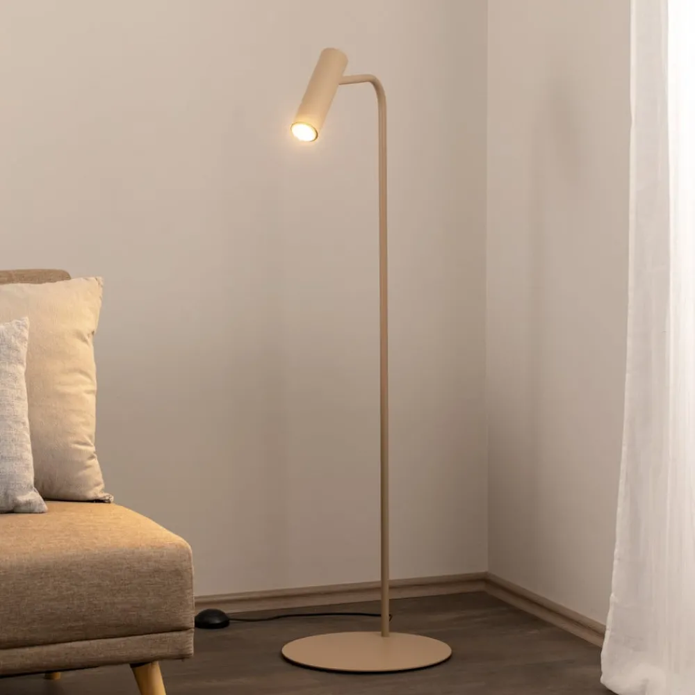 Luminex Gulvlamper|Gulvlamper > Gulvlampe Axion, beige, højde 115 cm, stål