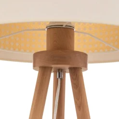 Duolla Gulvlamper|Gulvlamper > Gulvlampe Boho, treben creme-hvid/rattan
