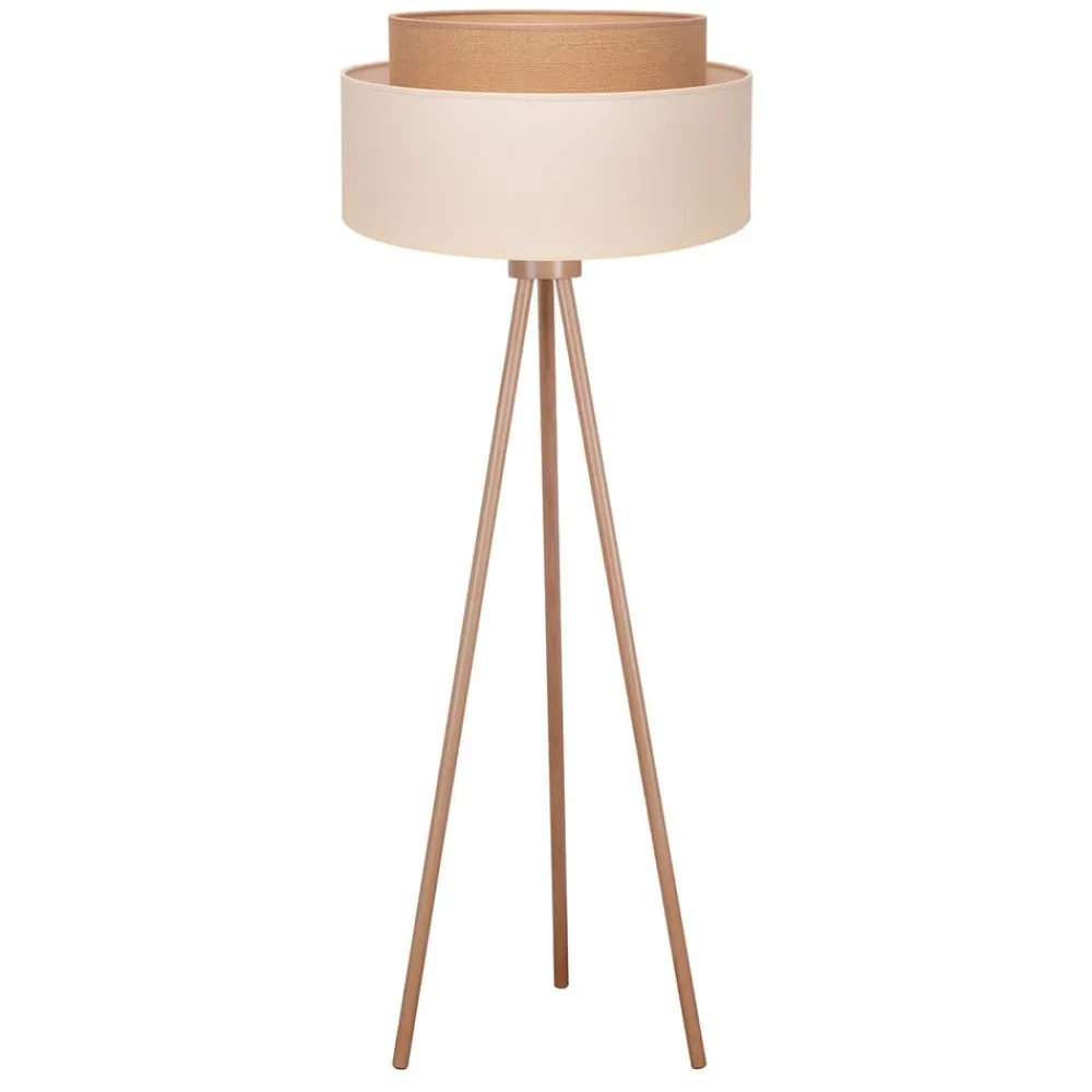 Gulvlamper|Gulvlamper ^ Duolla Gulvlampe Boho, trebenet ecru/jute Højde 145 cm
