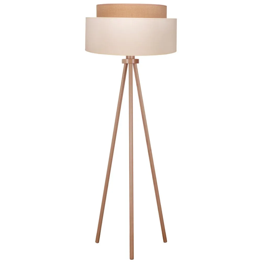 Gulvlamper|Gulvlamper ^ Duolla Gulvlampe Boho, trebenet ecru/jute Højde 145 cm