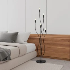 Opviq Gulvlamper|Gulvlamper > Gulvlampe Bonibon 13231 sort metal højde 155 cm 5 lyskilder