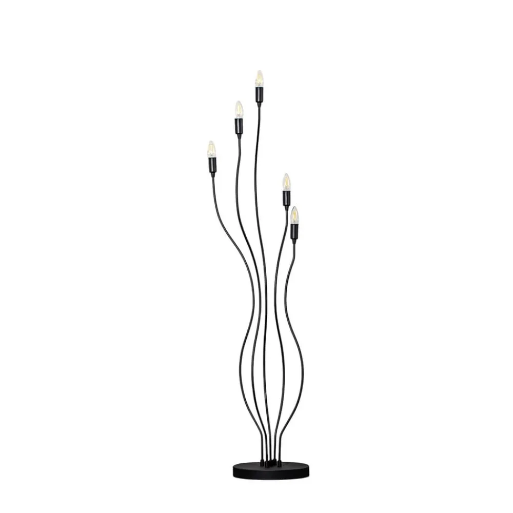 Opviq Gulvlamper|Gulvlamper > Gulvlampe Bonibon 13231 sort metal højde 155 cm 5 lyskilder