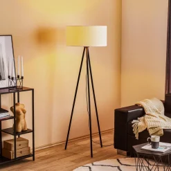 Gulvlamper|Gulvlamper ^ BRITOP Gulvlampe Corralee i sort og hvid
