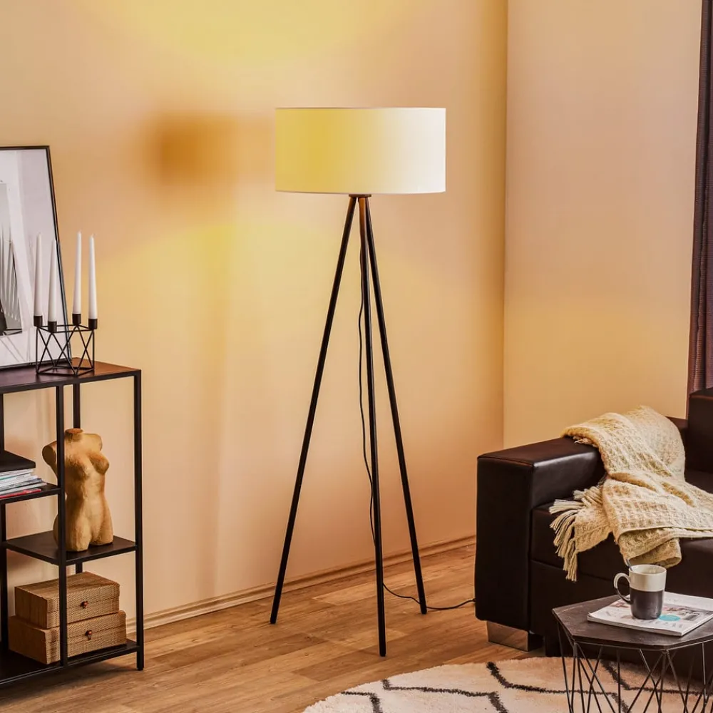 Gulvlamper|Gulvlamper ^ BRITOP Gulvlampe Corralee i sort og hvid