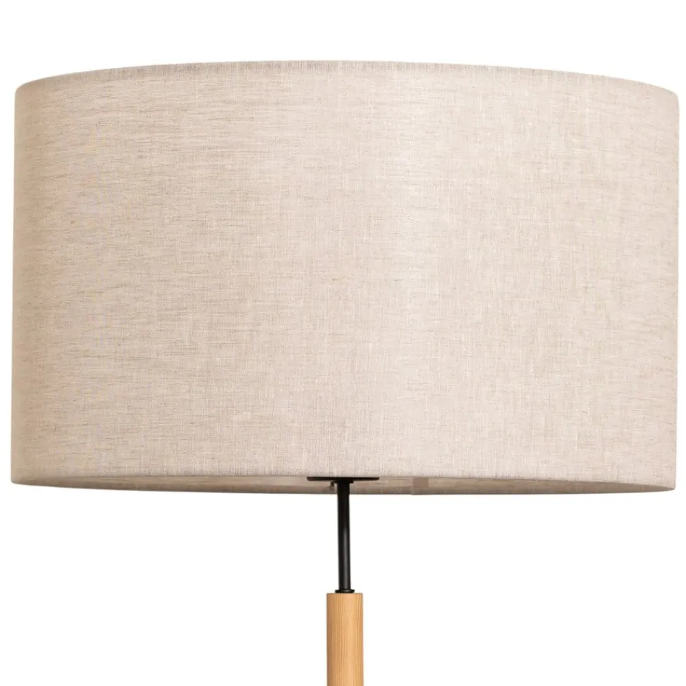 Gulvlamper|Gulvlamper ^ TK Lighting Gulvlampe Deva Nature, tekstil, træ
