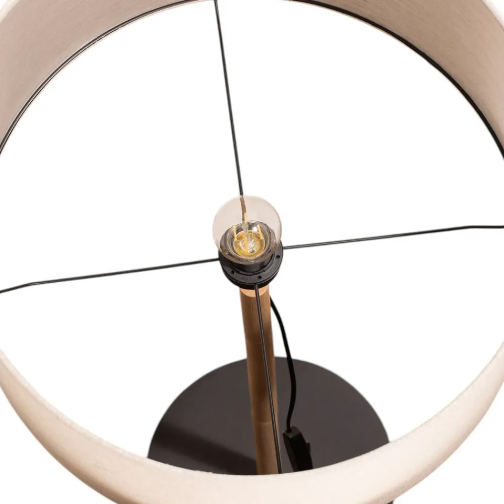 Gulvlamper|Gulvlamper ^ TK Lighting Gulvlampe Deva Nature, tekstil, træ