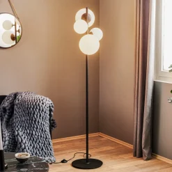 ALDEX Gulvlamper|Gulvlamper > Gulvlampe Dione, 4 lyskilder, sort