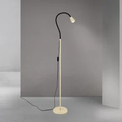 ORION Gulvlamper|Gulvlamper > Gulvlampe Dotty, khaki, højde 145 cm, fleksibel arm, GU10