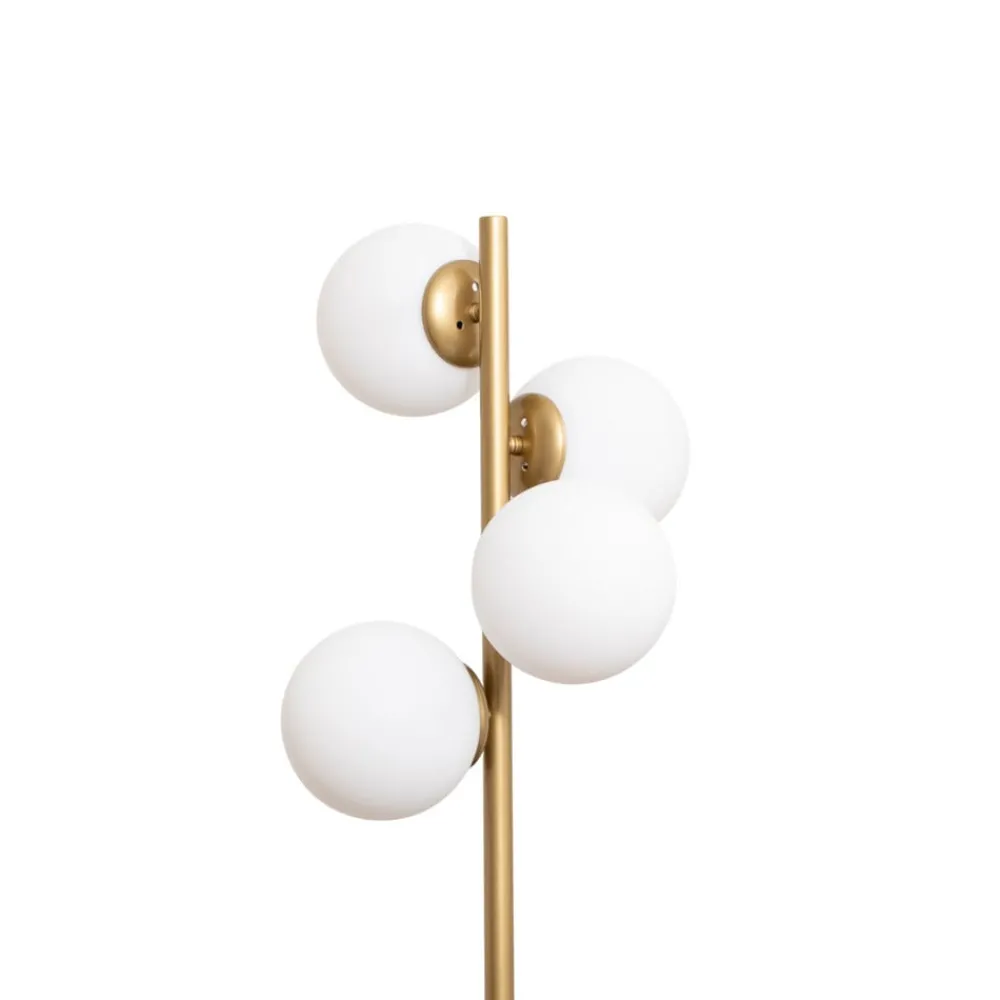 Opviq Gang|Pendellamper > Gulvlampe Faze, guldfarvet, glas, 130 cm, 4 lyskilder, E27