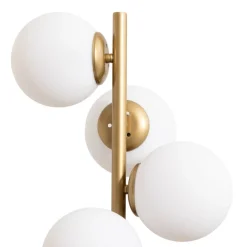 Opviq Gang|Pendellamper > Gulvlampe Faze, guldfarvet, glas, 130 cm, 4 lyskilder, E27
