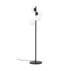 Gulvlamper ^ Opviq Gulvlampe Faze, sort, glas, højde 130 cm, 4 lyskilder, E27