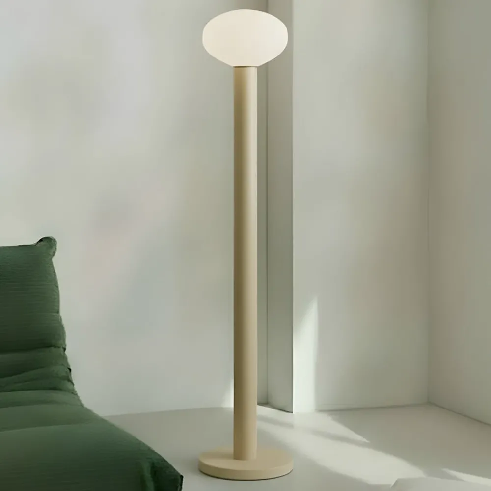 ALDEX Gulvlamper > Gulvlampe Flo, beige, højde 138 cm, 1 lyskilde, glas