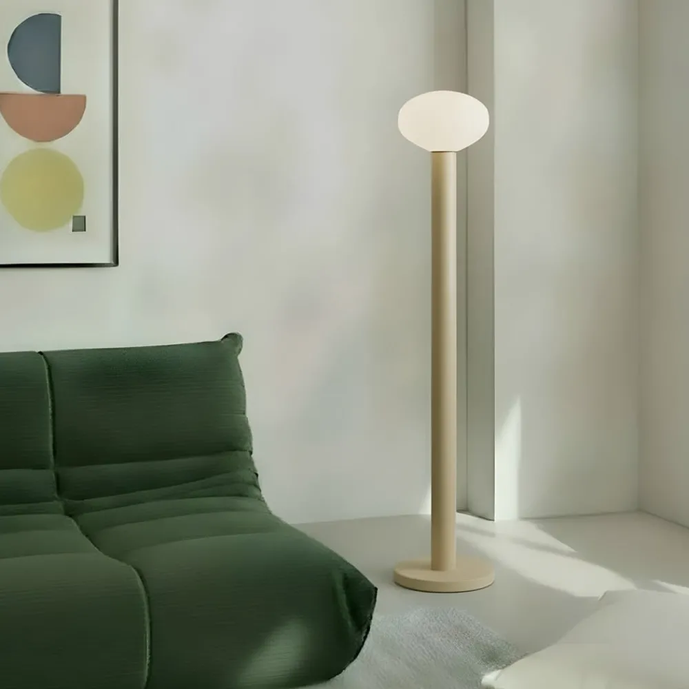 ALDEX Gulvlamper > Gulvlampe Flo, beige, højde 138 cm, 1 lyskilde, glas