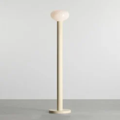 ALDEX Gulvlamper > Gulvlampe Flo, beige, højde 138 cm, 1 lyskilde, glas
