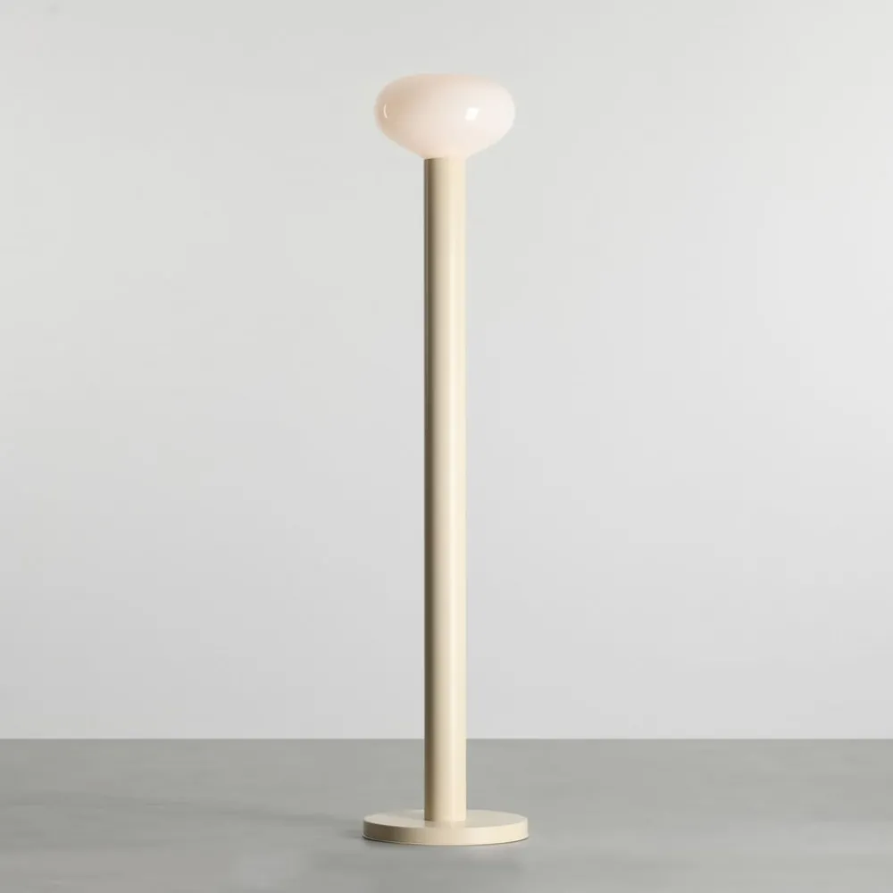 ALDEX Gulvlamper > Gulvlampe Flo, beige, højde 138 cm, 1 lyskilde, glas