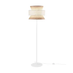 Gulvlamper|Gulvlamper ^ Luce Ambiente Design Gulvlampe Gazebo, natur/beige, højde 147 cm, rattan/stof