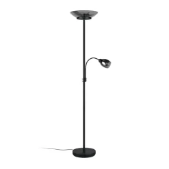 Reality Leuchten Gulvlamper > Gulvlampe Gerry, sort mat, metal, højde 180 cm