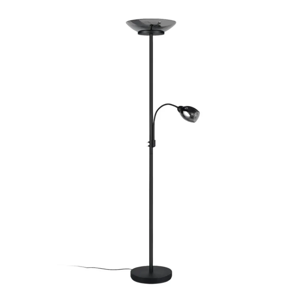 Reality Leuchten Gulvlamper > Gulvlampe Gerry, sort mat, metal, højde 180 cm