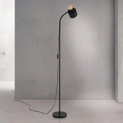 ORION Gulvlamper > Gulvlampe Gili, sort mat, stål, højde 150 cm, E27
