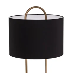 Avonni Gulvlamper|Gulvlamper > Gulvlampe LM-9112-1E, marmorfod, tekstilskærm