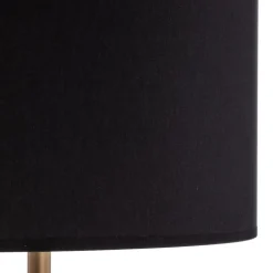 Avonni Gulvlamper|Gulvlamper > Gulvlampe LM-9112-1E, marmorfod, tekstilskærm