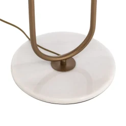 Avonni Gulvlamper|Gulvlamper > Gulvlampe LM-9112-1E, marmorfod, tekstilskærm
