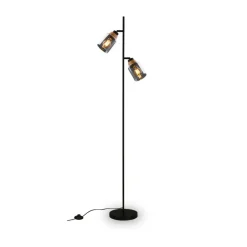 Gulvlamper|Gulvlamper ^ Briloner Gulvlampe 1486025 2 lyskilder skærme røgfarveglas