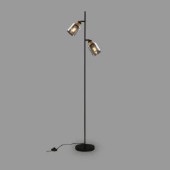 Gulvlamper|Gulvlamper ^ Briloner Gulvlampe 1486025 2 lyskilder skærme røgfarveglas