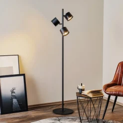Gulvlamper ^ ALDEX Gulvlampe 1047, 3 lyskilder, sort