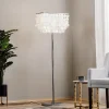 Gulvlamper|Gulvlamper ^ ONLI Gulvlampe Makani, krom, med muslingedekor