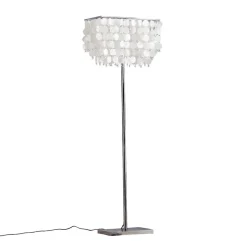Gulvlamper|Gulvlamper ^ ONLI Gulvlampe Makani, krom, med muslingedekor