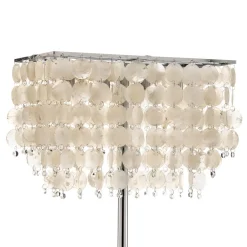Gulvlamper|Gulvlamper ^ ONLI Gulvlampe Makani, krom, med muslingedekor