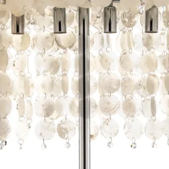 Gulvlamper|Gulvlamper ^ ONLI Gulvlampe Makani, krom, med muslingedekor