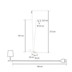 Nowodvorski Lighting Gulvlamper|Gulvlamper > Gulvlampe Mono II, 2 lyskilder, hvid