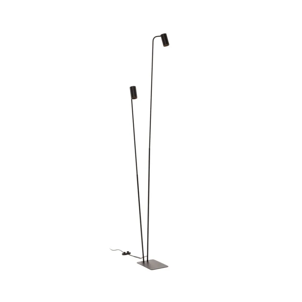 Gulvlamper|Gulvlamper ^ Nowodvorski Lighting Gulvlampe Mono II, 2 lyskilder, sort/guld