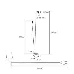 Gulvlamper|Gulvlamper ^ Nowodvorski Lighting Gulvlampe Mono II, 2 lyskilder, sort/guld