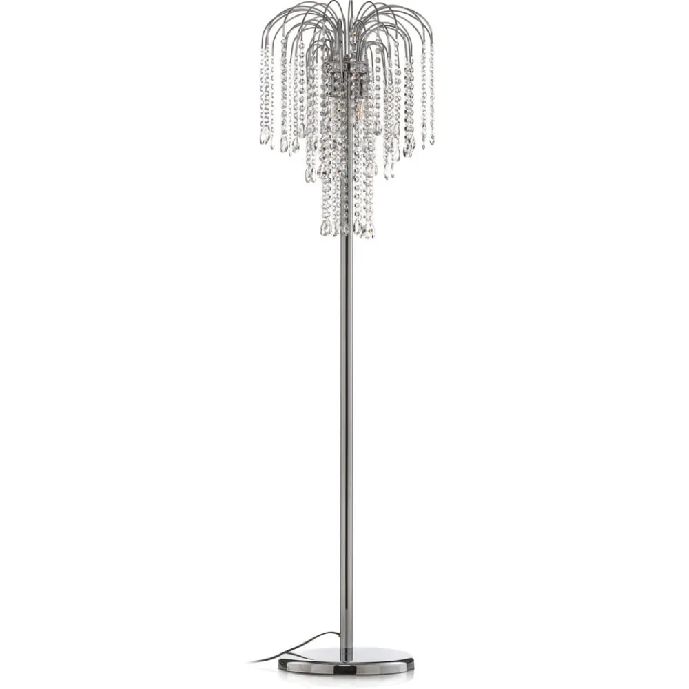Gulvlamper|Gulvlamper ^ ONLI Gulvlampe Pioggia med krystalregn, krom
