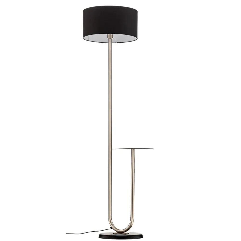 ONLI Gulvlamper > Gulvlampe Pongo med stofskærm og hylde