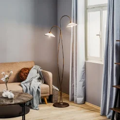 Gulvlamper|Gulvlamper ^ ONLI Gulvlampe Rosina med to keramiske skærme