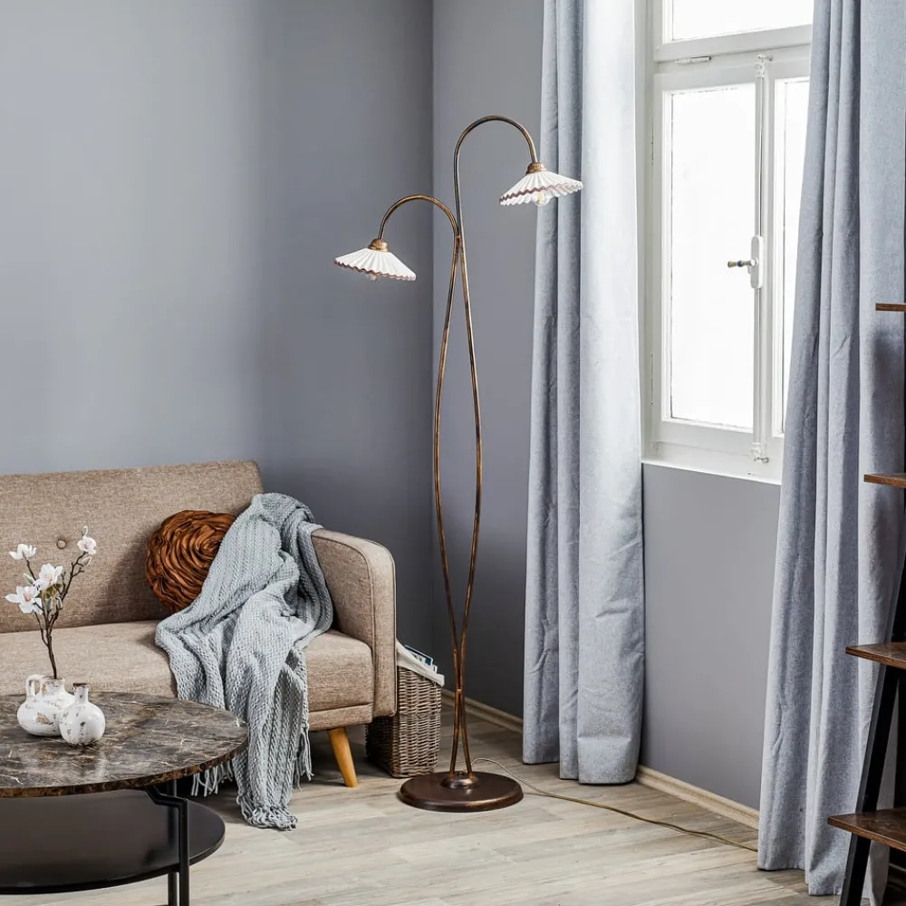 Gulvlamper|Gulvlamper ^ ONLI Gulvlampe Rosina med to keramiske skærme