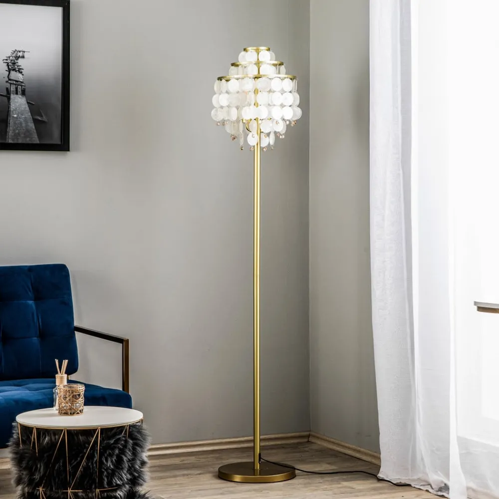 Gulvlamper|Gulvlamper ^ ONLI Gulvlampe Ruben med perlemorsskiver