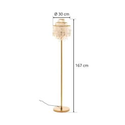Gulvlamper|Gulvlamper ^ ONLI Gulvlampe Ruben med perlemorsskiver