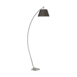 Gulvlamper|Gulvlamper ^ ONLI Gulvlampe Sinea, sølv/sort, højde 110 cm, jern, tekstil